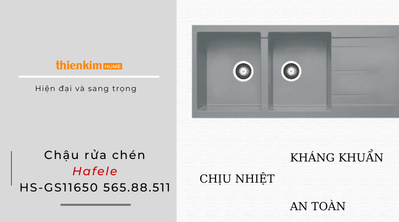 Chậu rửa chén Hafele HS-GS11650 565.88.511 kháng khuẩn